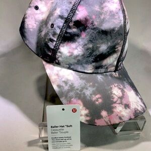 NWT LULULEMON ATHLETICA | Baller Hat in Grey, White & Pink “Soft” Adjustable
